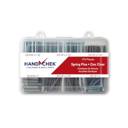 Handi-Chek Spring Pin ZC Assort 170pc DISP-SP170